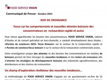 communiqué presse food