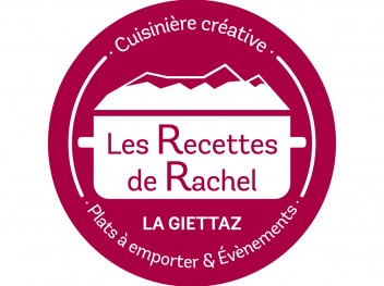 LES RECETTES DE RACHEL - Logo fond rouge CMJN